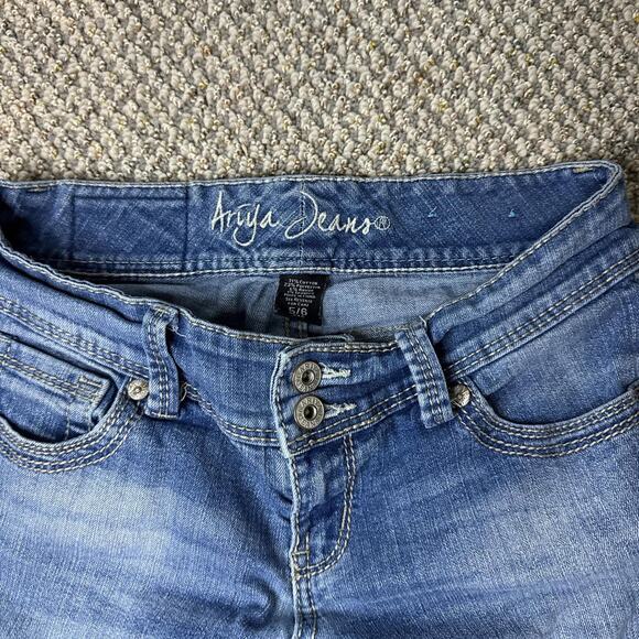 Y2K vintage low rise jeans-bootcut light-medium wash denim - Picture 3 of 5